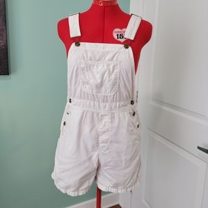 American Apparel white overalls size S